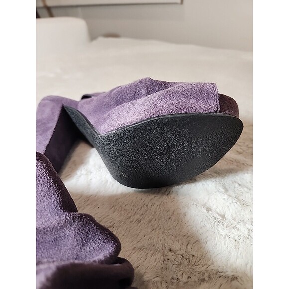 MIA Shoes Womens 7-1/2 Suede Refine Suede 4 inch block heels Peep Toe Platforms - Picture 10 of 10